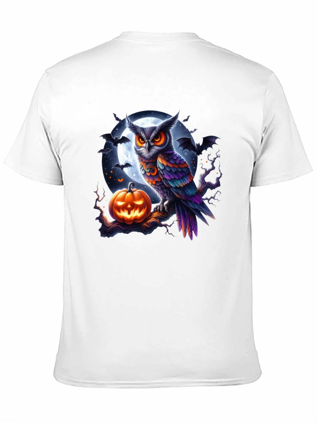 Halloween Owl & Pumpkin Graphic Tee