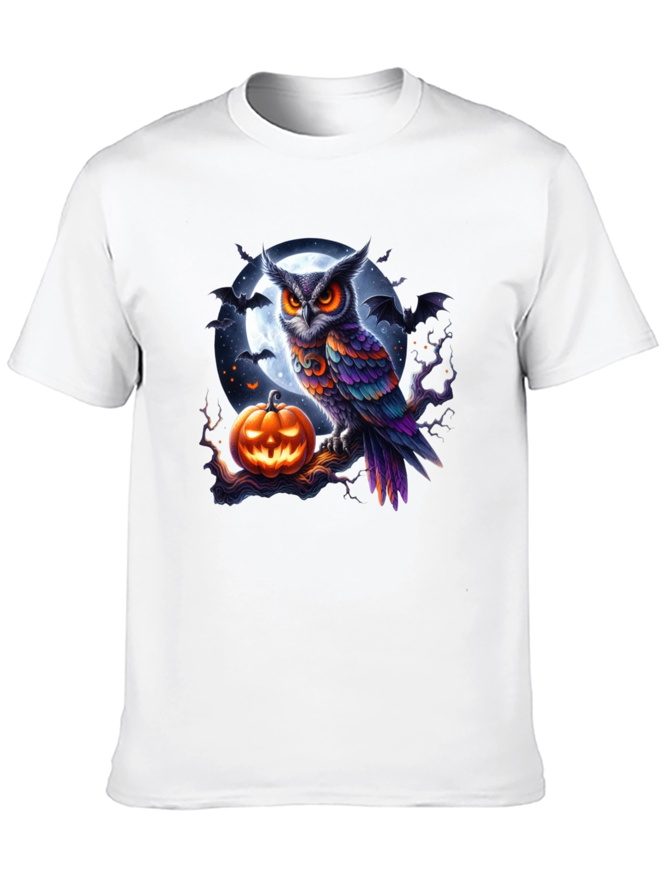 Halloween Owl & Pumpkin Graphic Tee
