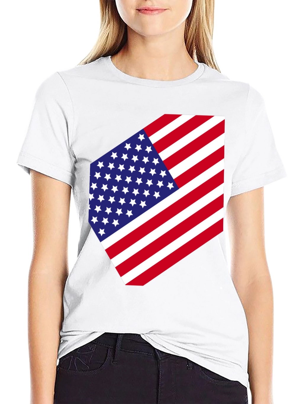 USA Flag Graphic Tee - Patriotic Style
