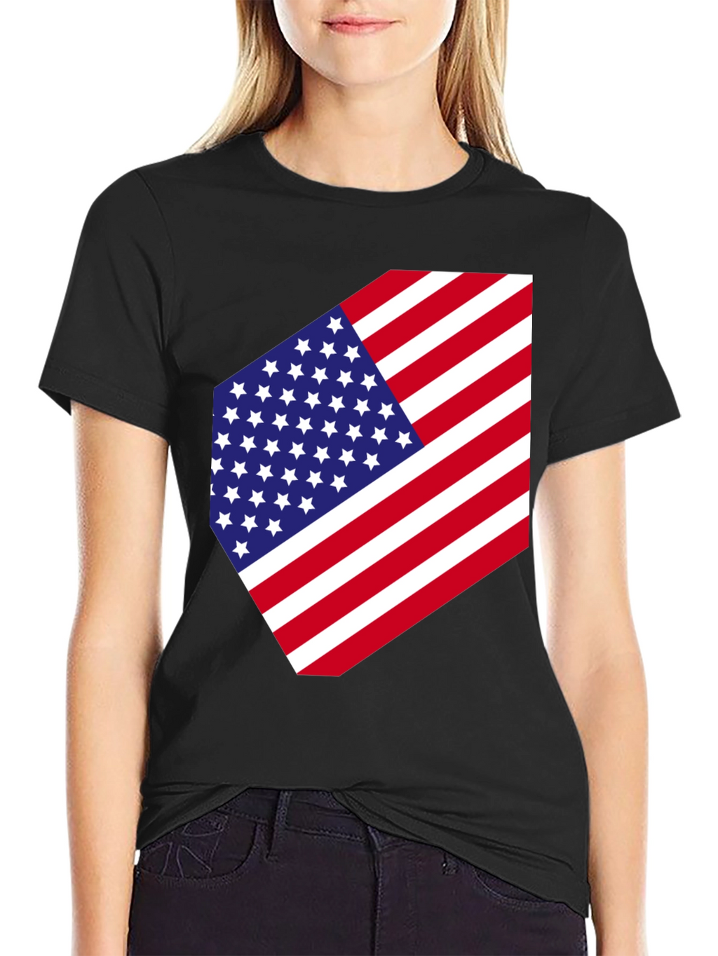 USA Flag Graphic Tee - Patriotic Style