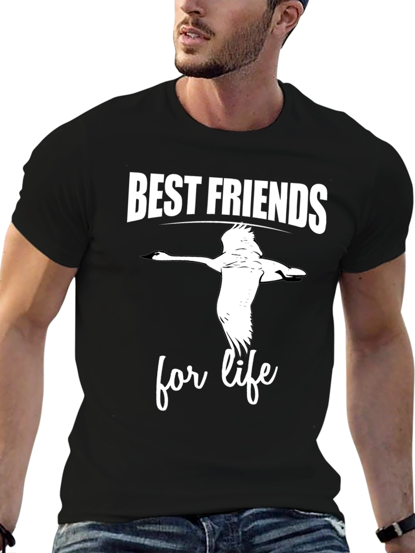 Best Friends For Life Black T-Shirt