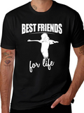 Best Friends For Life Black T-Shirt