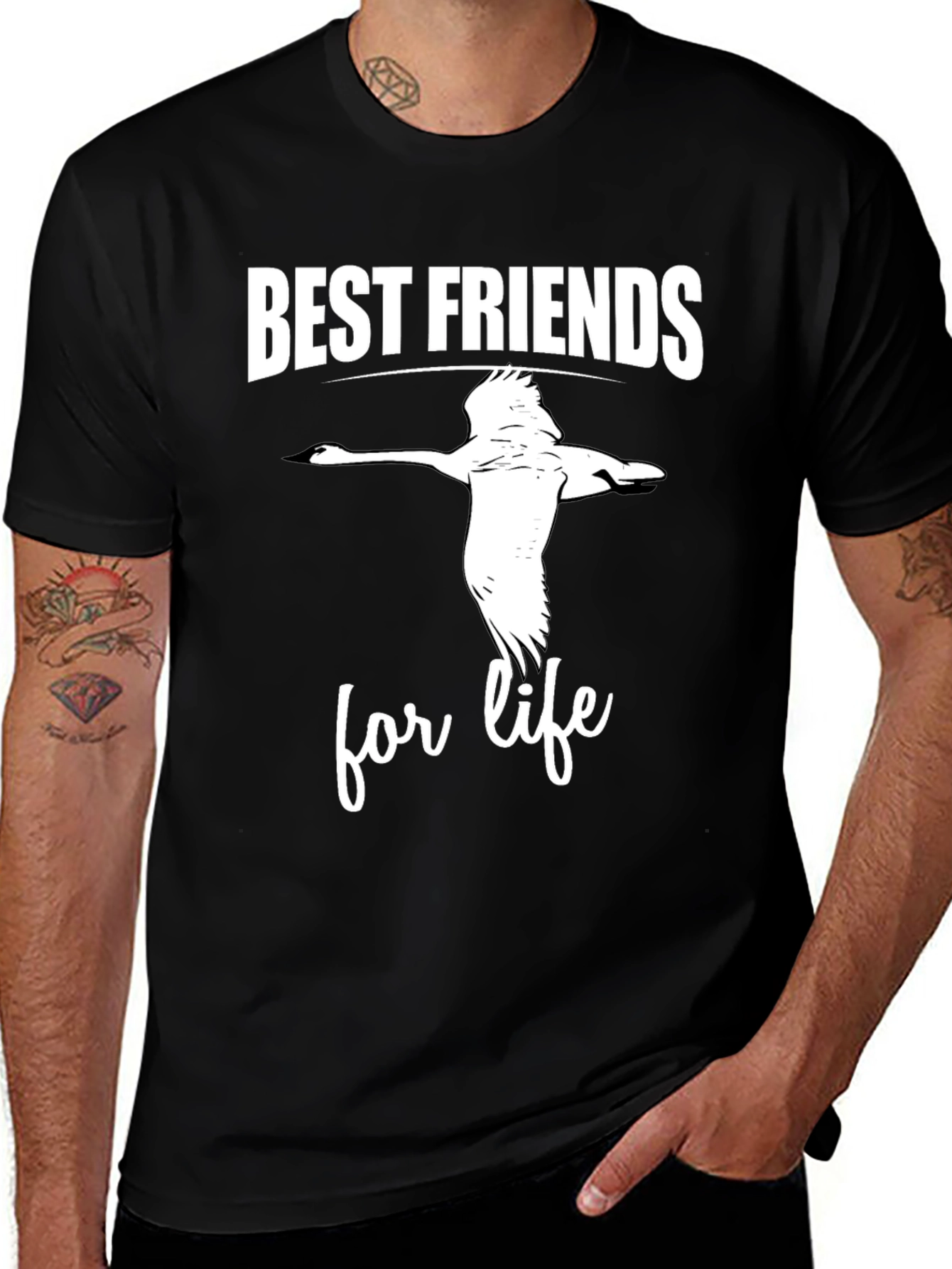 Best Friends For Life Black T-Shirt
