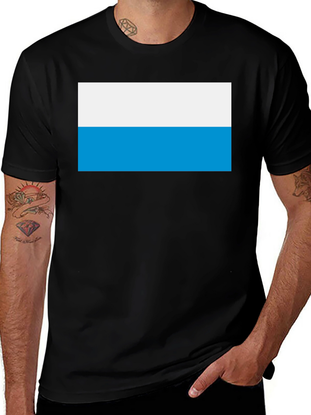 San Marino Flag T-Shirt - Black Cotton Tee
