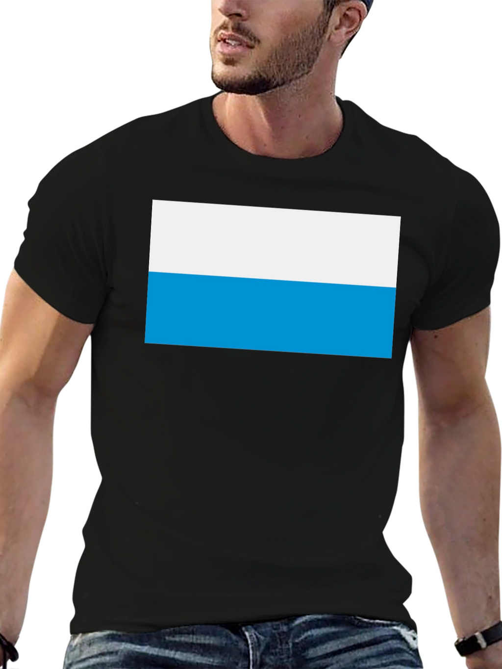 San Marino Flag T-Shirt - Black Cotton Tee