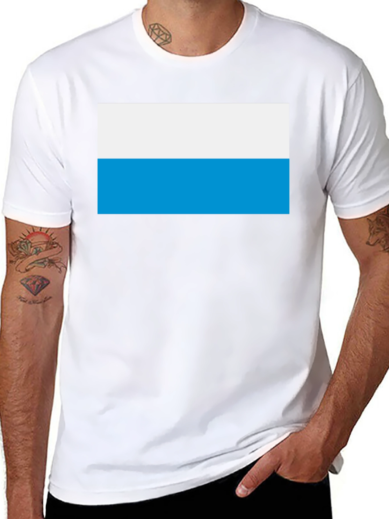 San Marino Flag T-Shirt - Black Cotton Tee