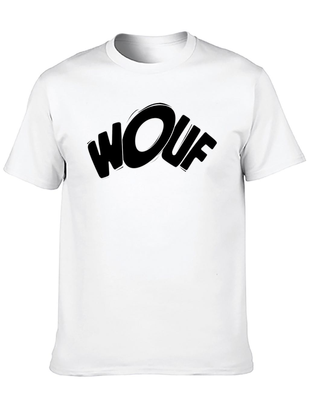 Wouf Graphic Tee - Trendy Black T-Shirt