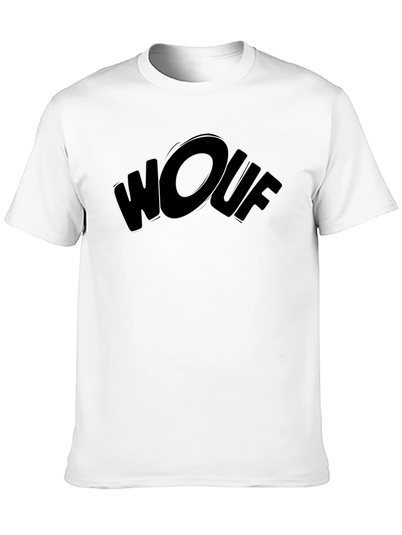 Wouf Graphic Tee - Trendy Black T-Shirt