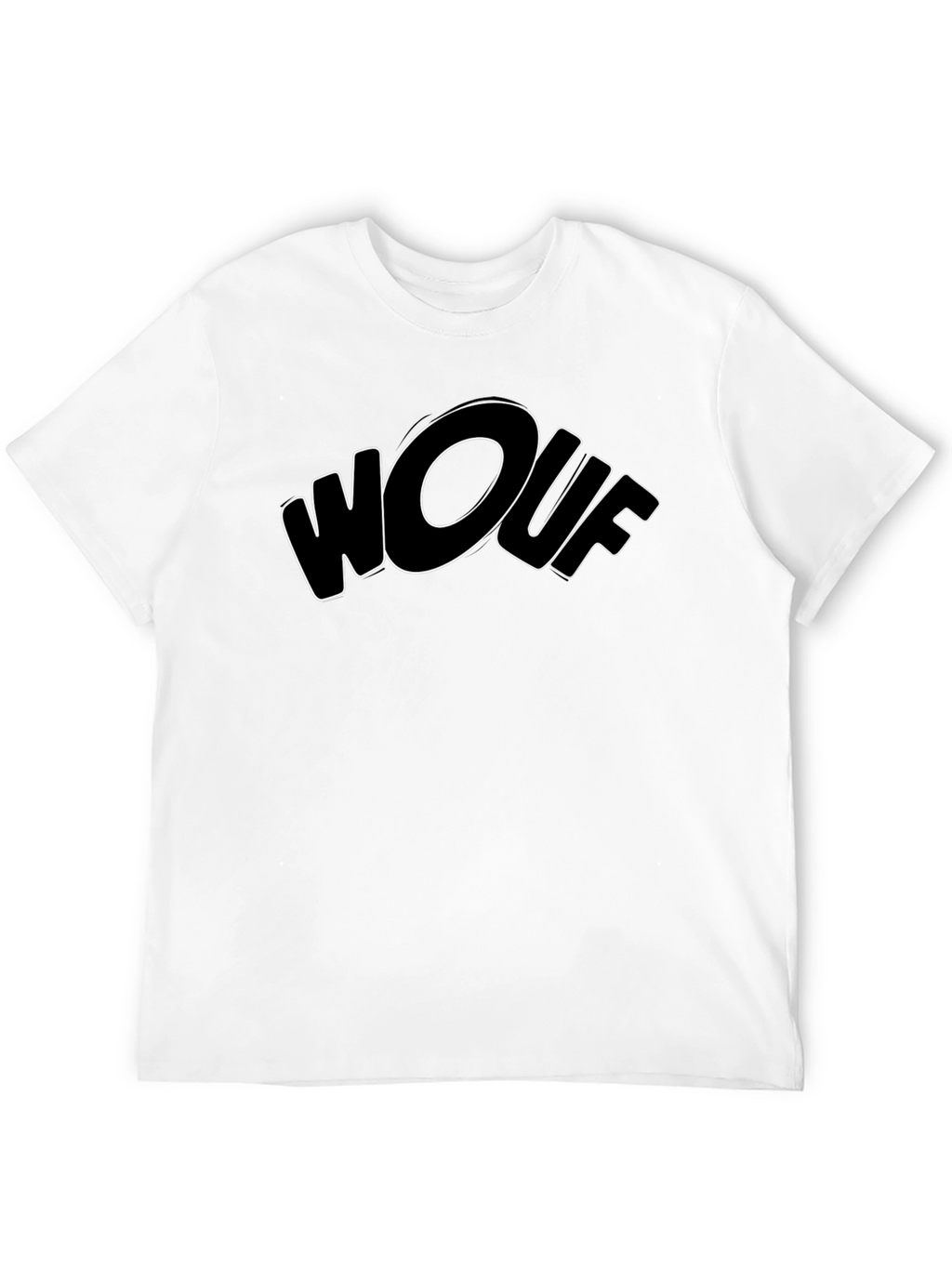 Wouf Graphic Tee - Trendy Black T-Shirt