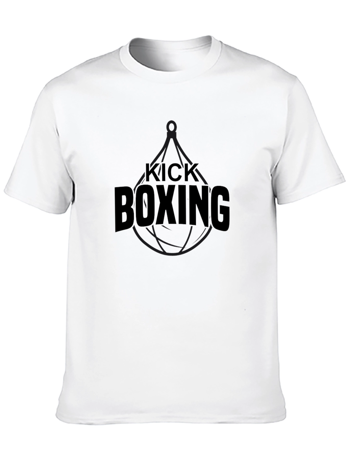 Kick Boxing Black Graphic Tee - Athletic Training Shirt