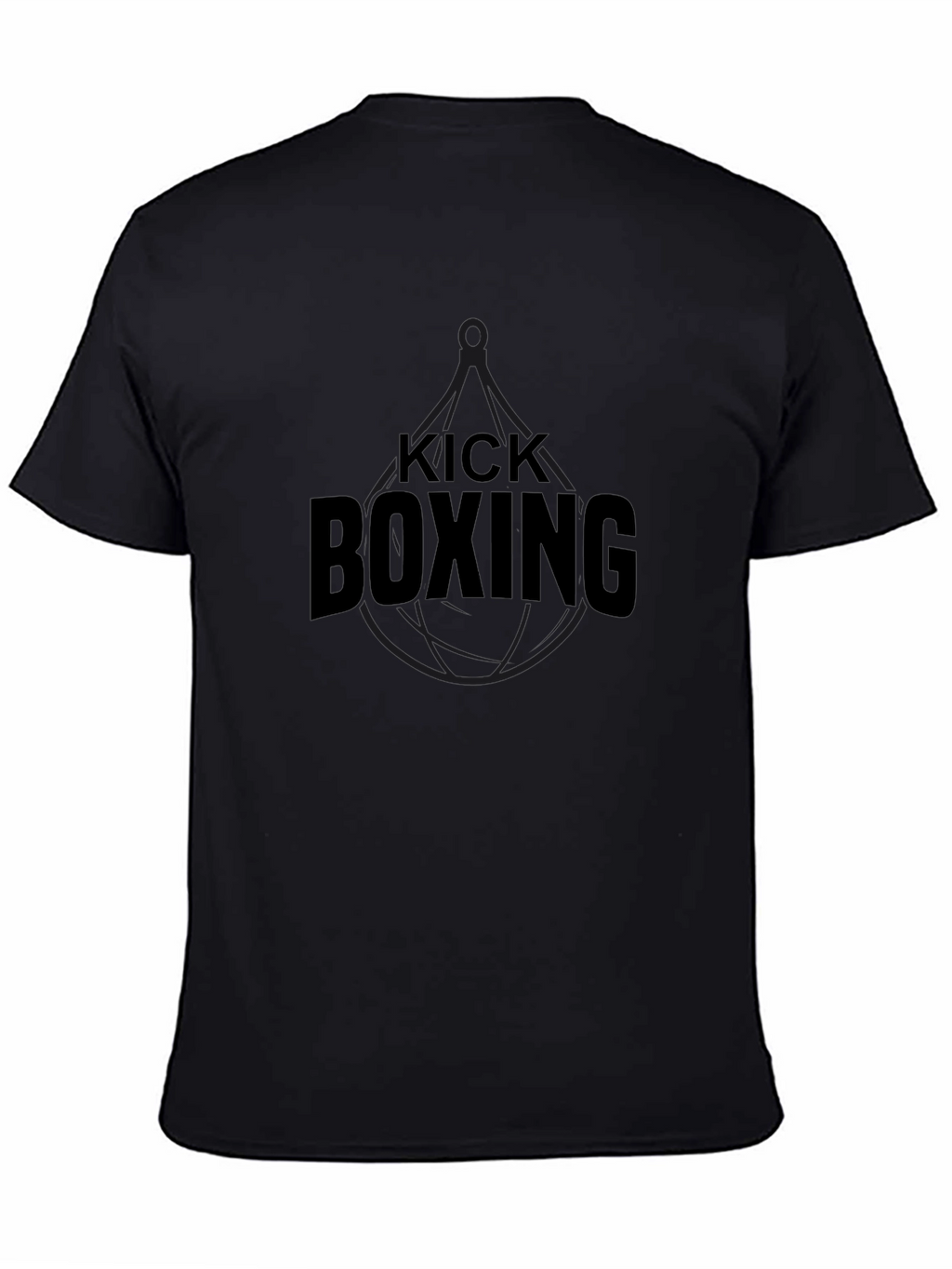 Kick Boxing Black Graphic Tee - Athletic Training Shirt