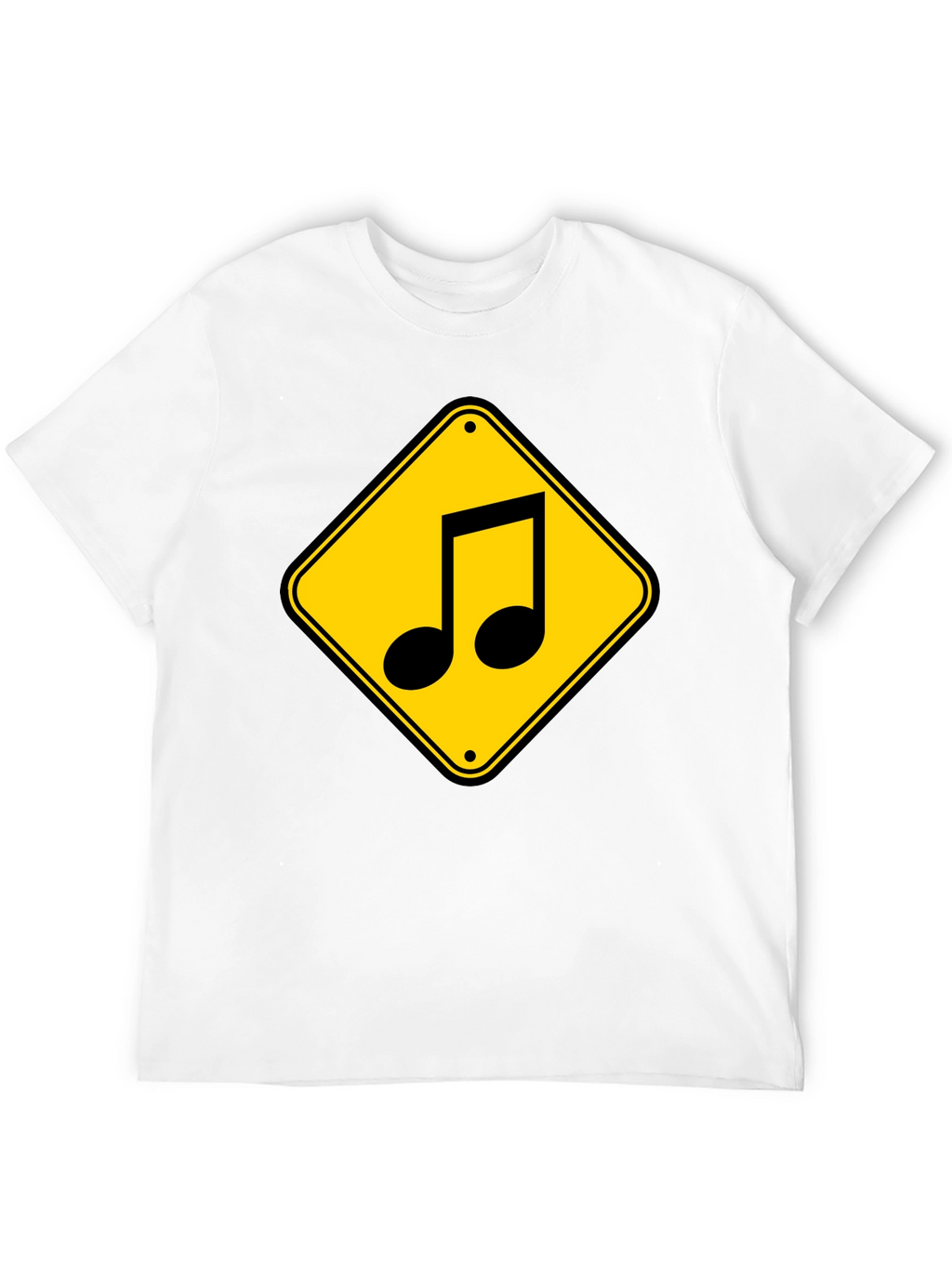 Music Note Road Sign Graphic T-Shirt
