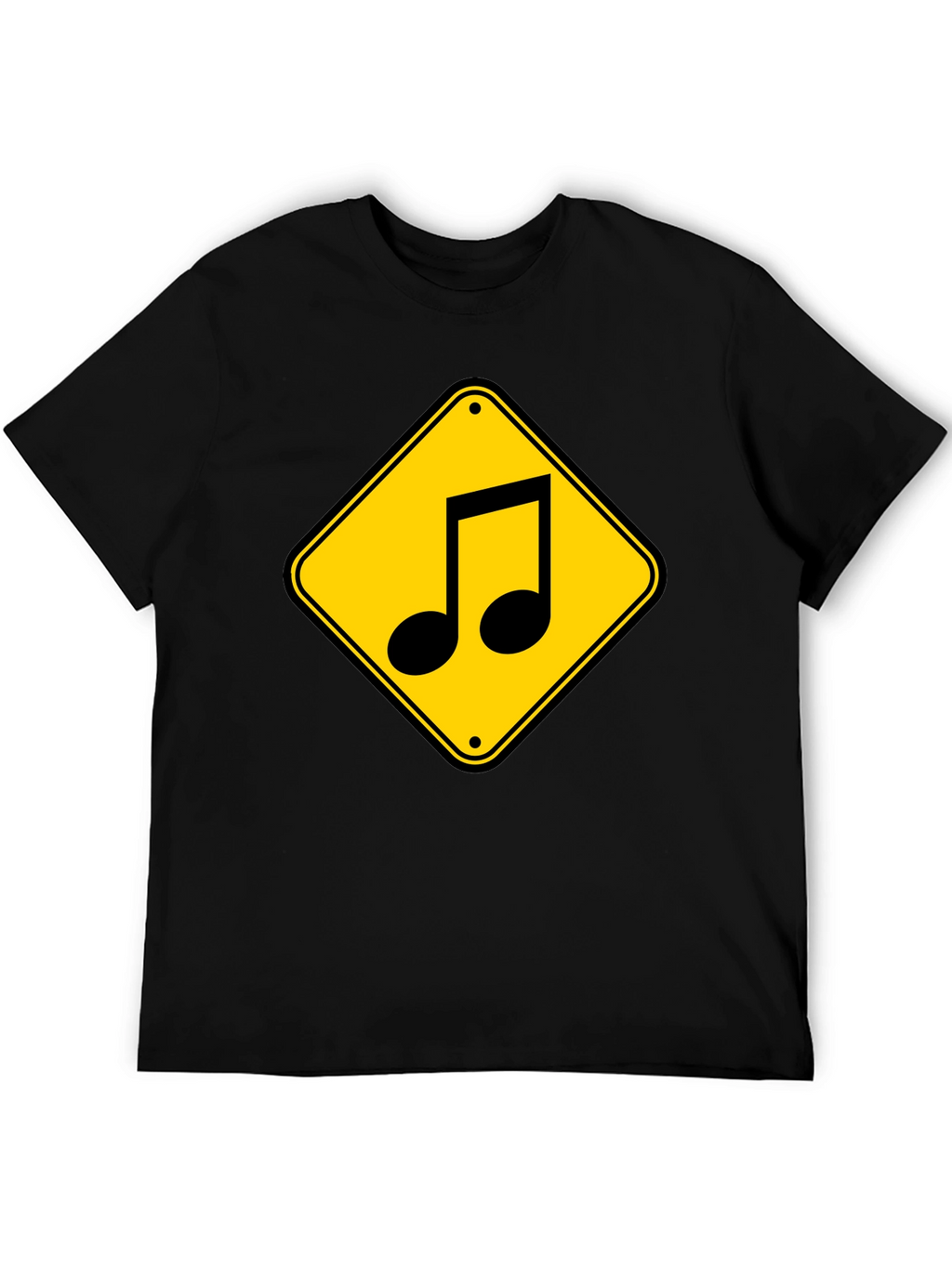 Music Note Road Sign Graphic T-Shirt