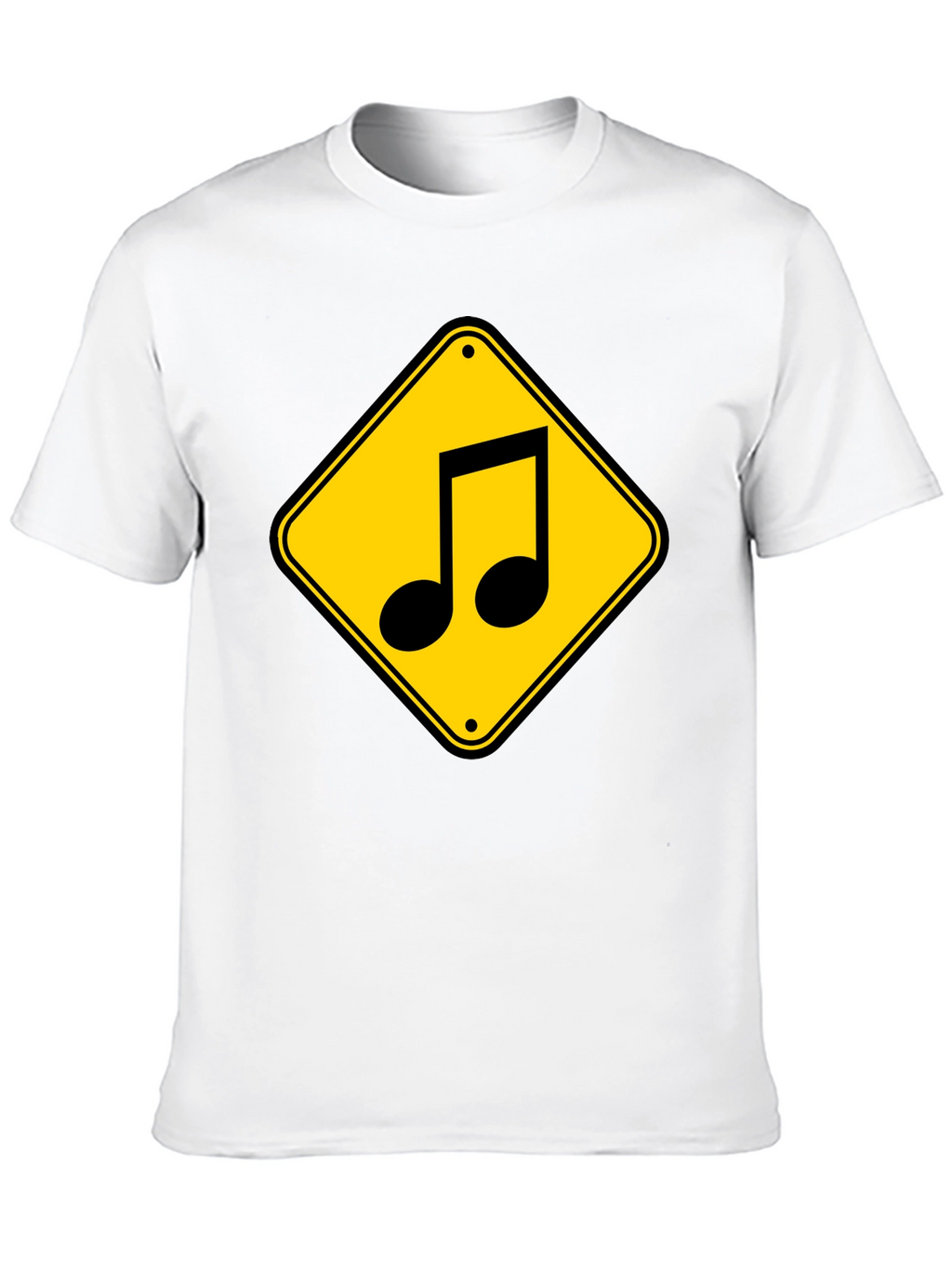 Music Note Road Sign Graphic T-Shirt