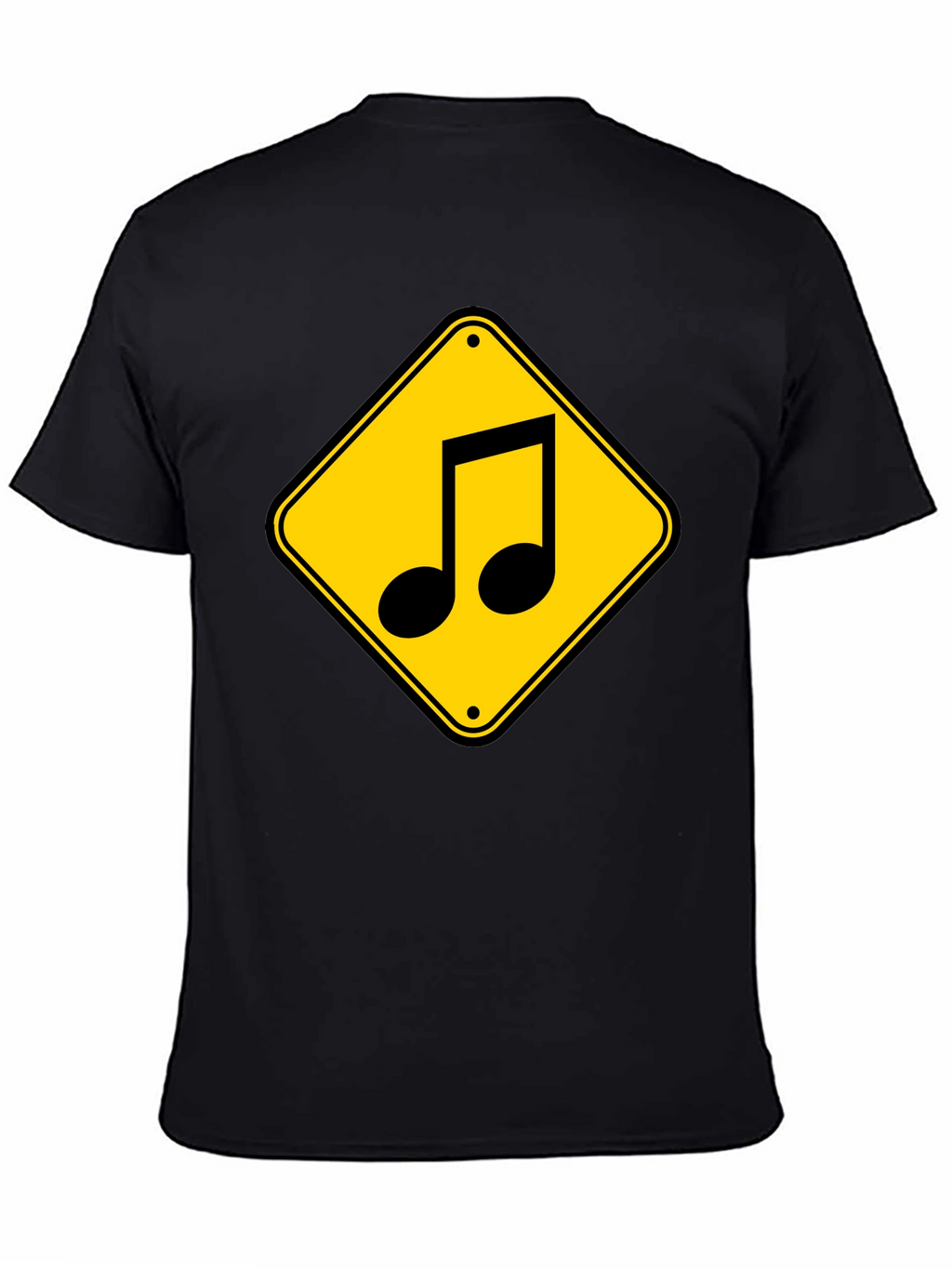 Music Note Road Sign Graphic T-Shirt
