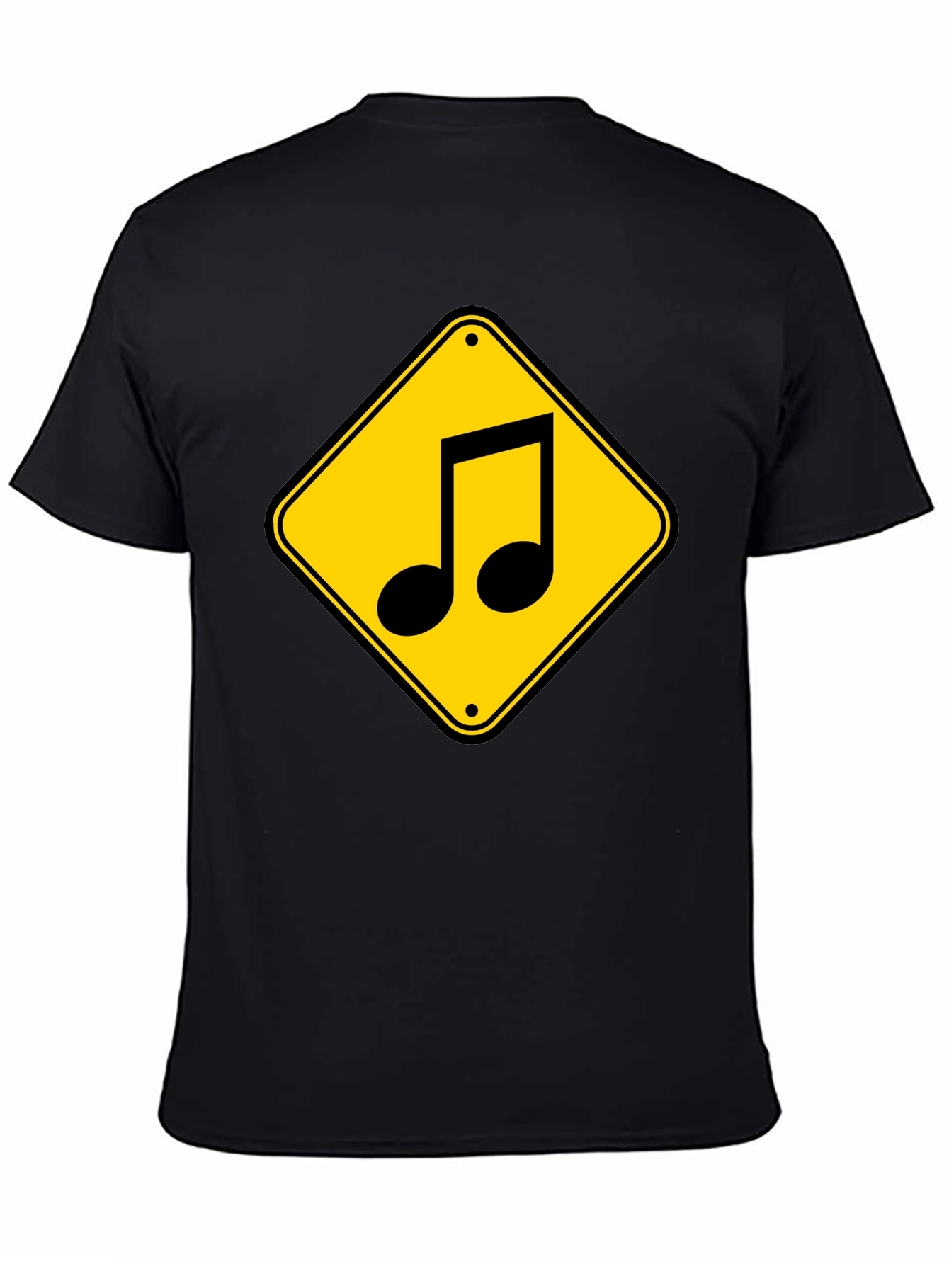 Music Note Road Sign Graphic T-Shirt