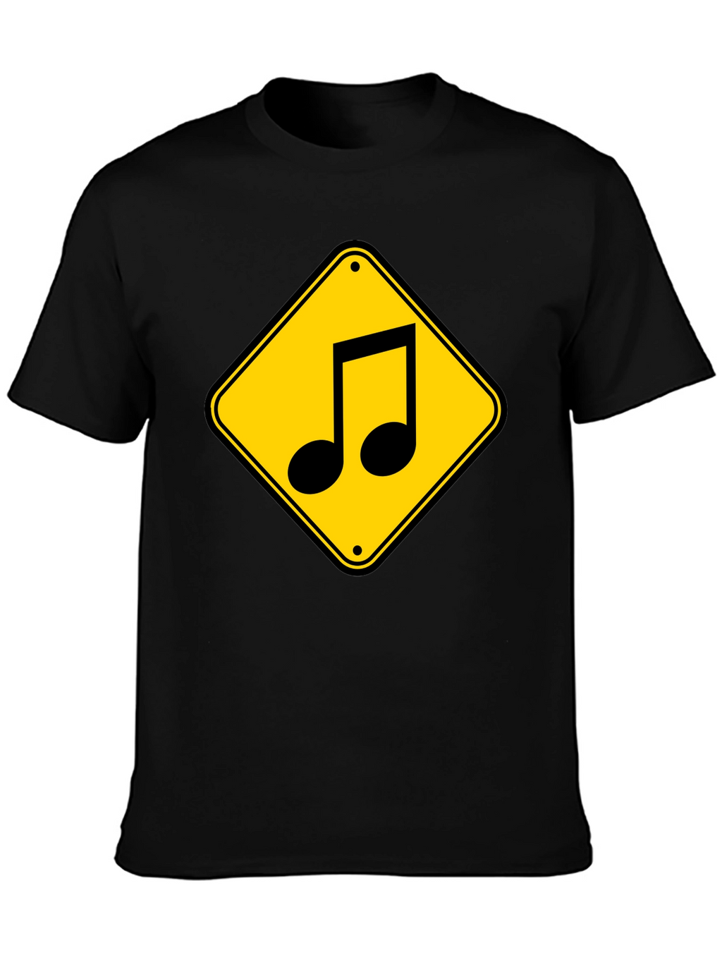 Music Note Road Sign Graphic T-Shirt