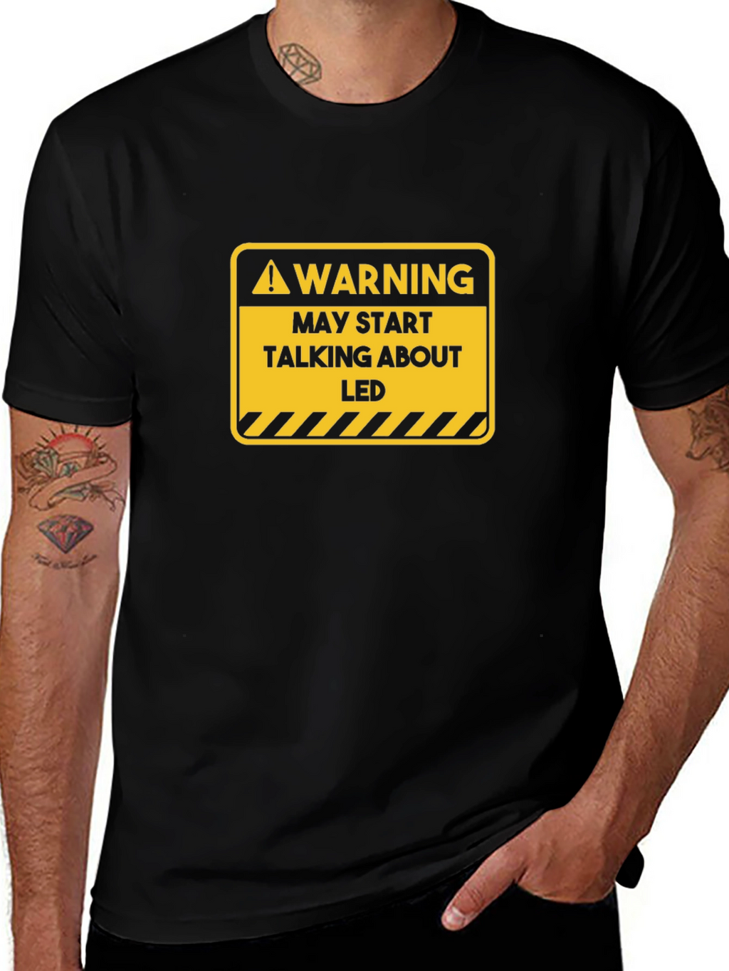 Warning May Start Talking About LED T-Shirt