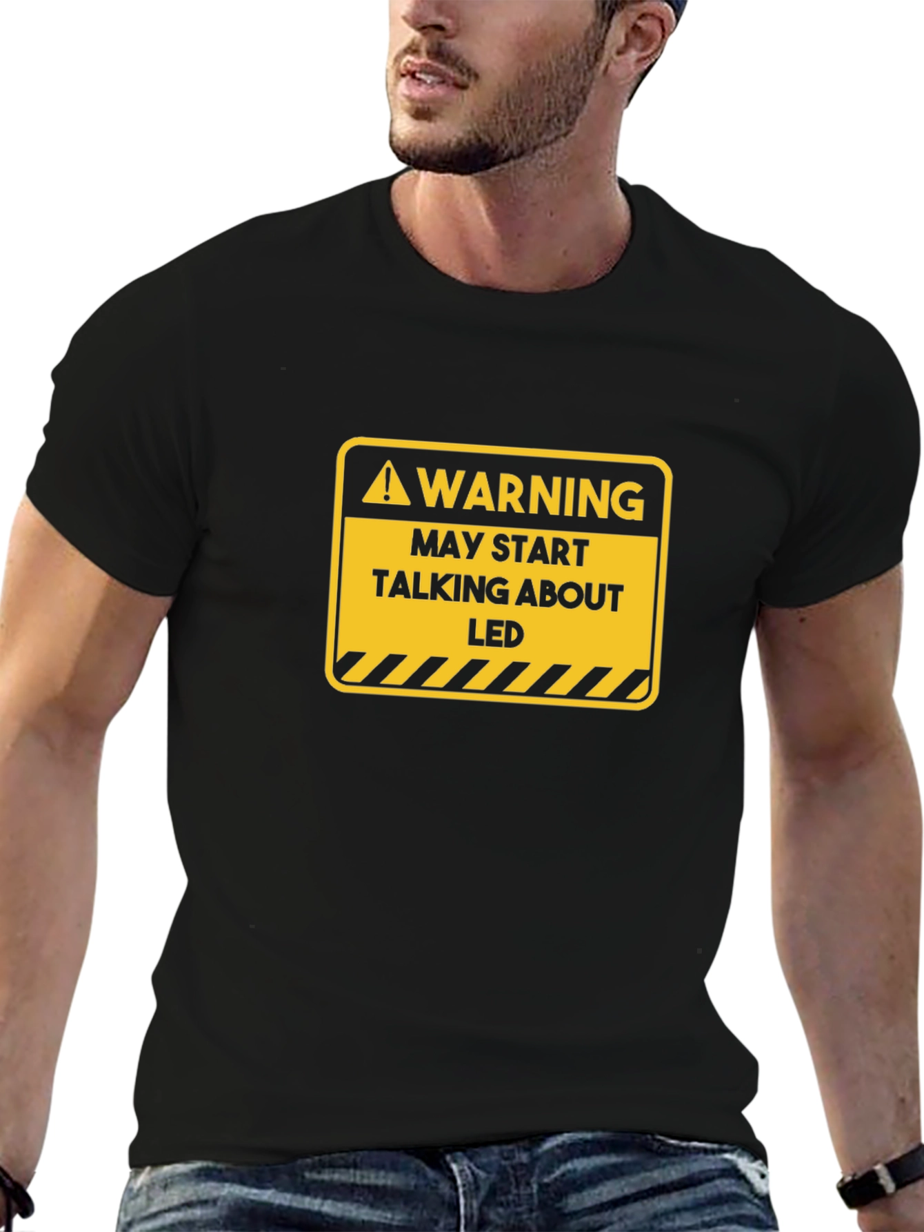 Warning May Start Talking About LED T-Shirt
