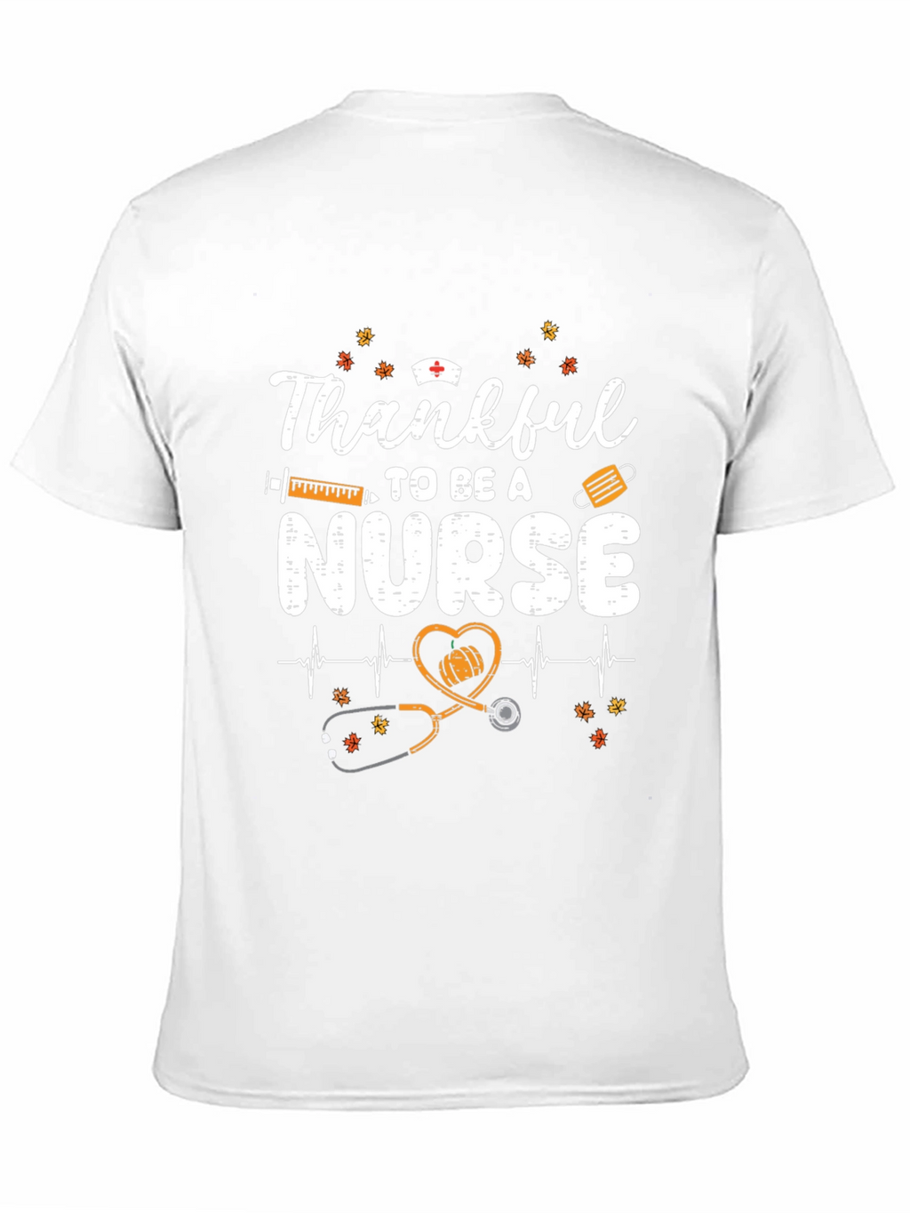 Thankful Nurse Graphic Tee - Fall Thanksgiving Apparel