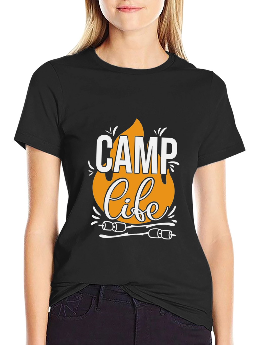 Camp Life T-Shirt - Black Camping Tee