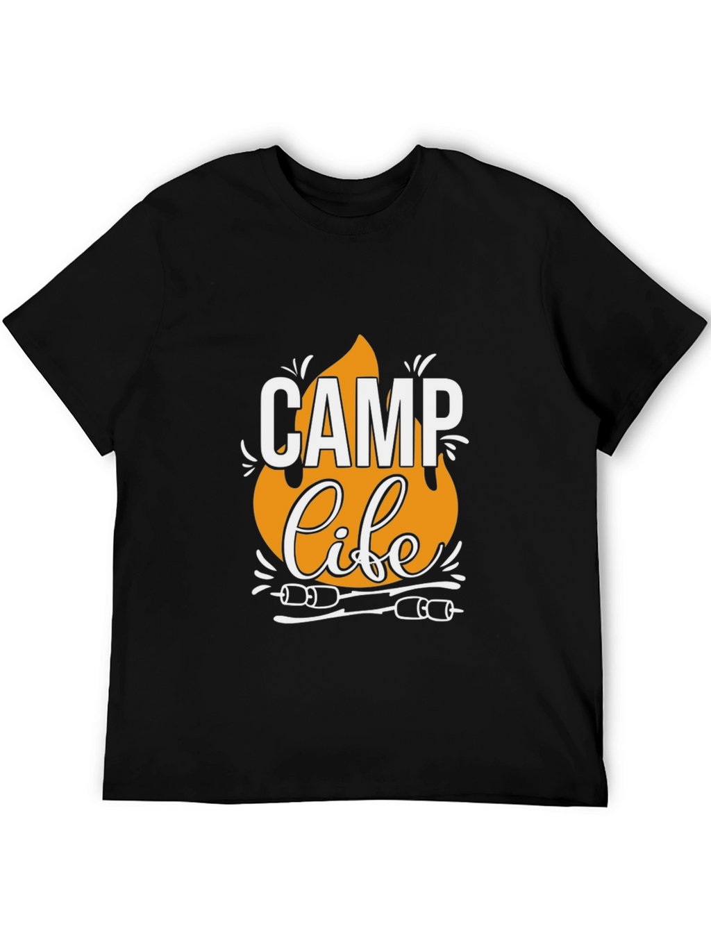 Camp Life T-Shirt - Black Camping Tee