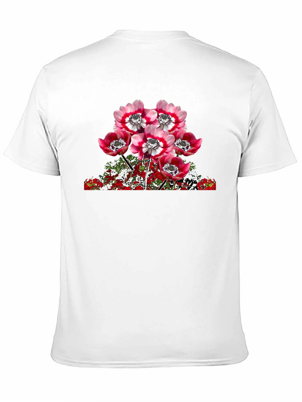 Floral Anemone Graphic T-Shirt - Black