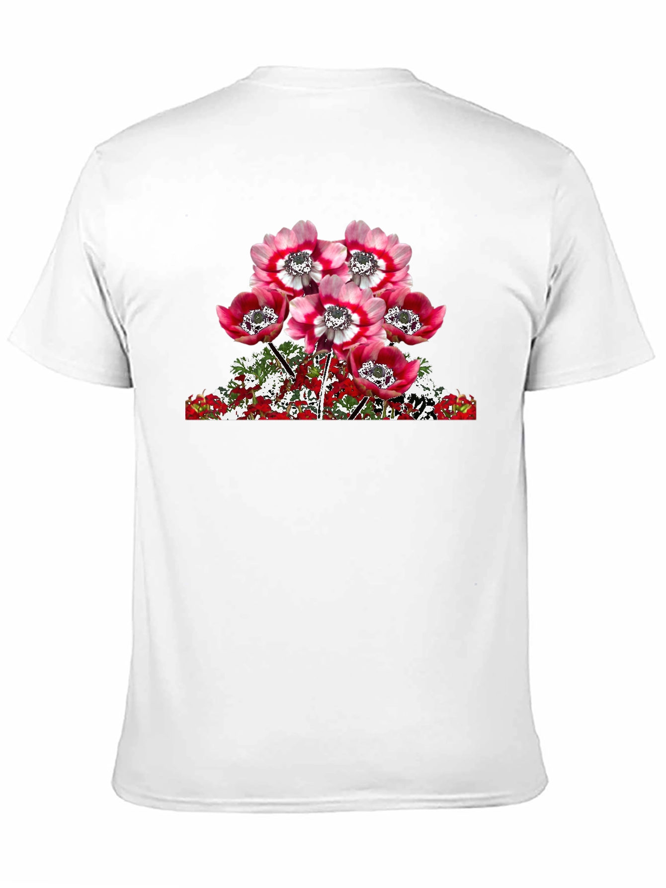 Floral Anemone Graphic T-Shirt - Black