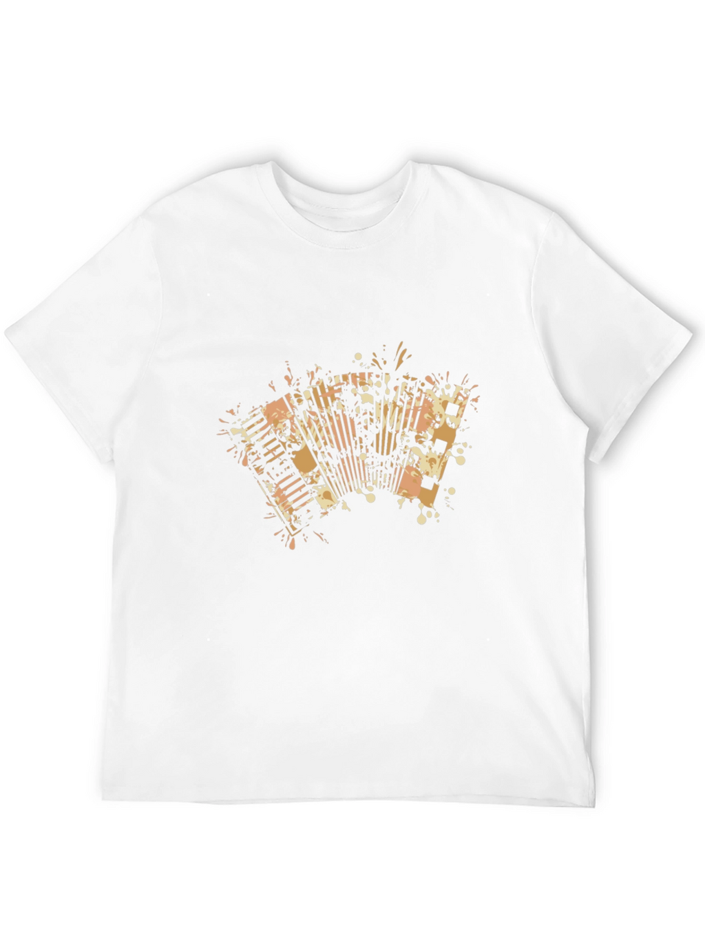 Accordion Graphic Print Black T-Shirt