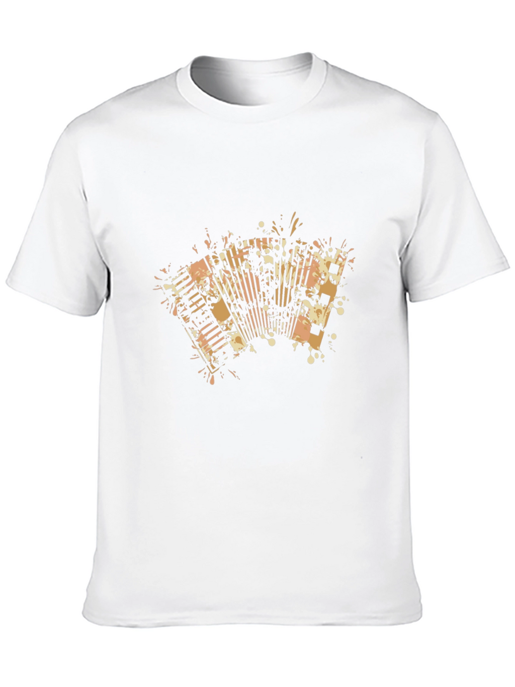 Accordion Graphic Print Black T-Shirt