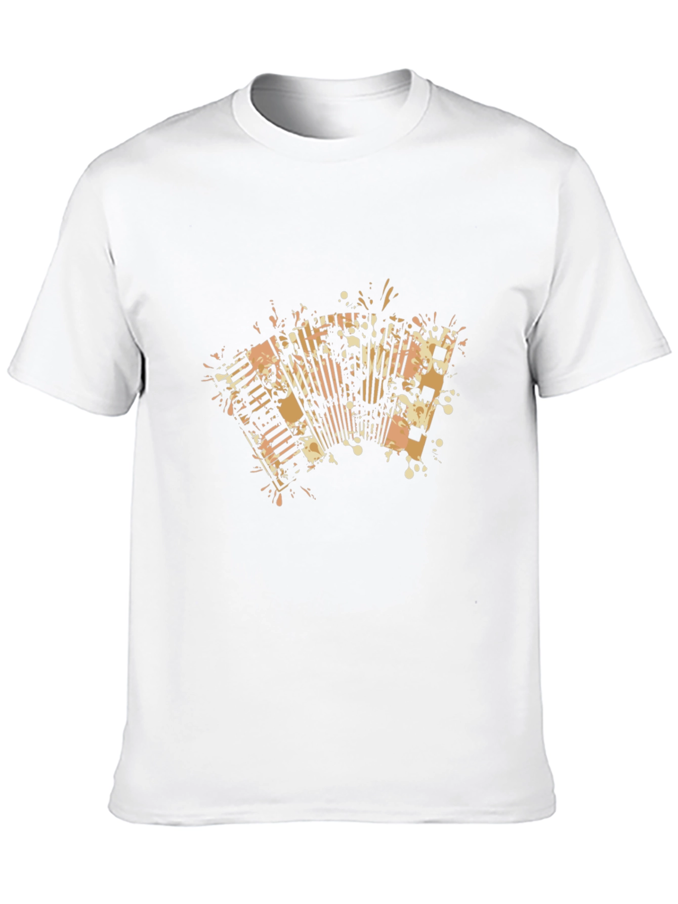 Accordion Graphic Print Black T-Shirt