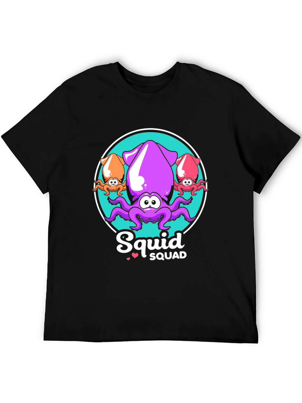 Squid Squad Black T-Shirt - Fun Graphic Tee