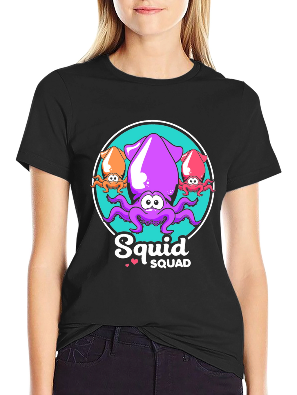 Squid Squad Black T-Shirt - Fun Graphic Tee