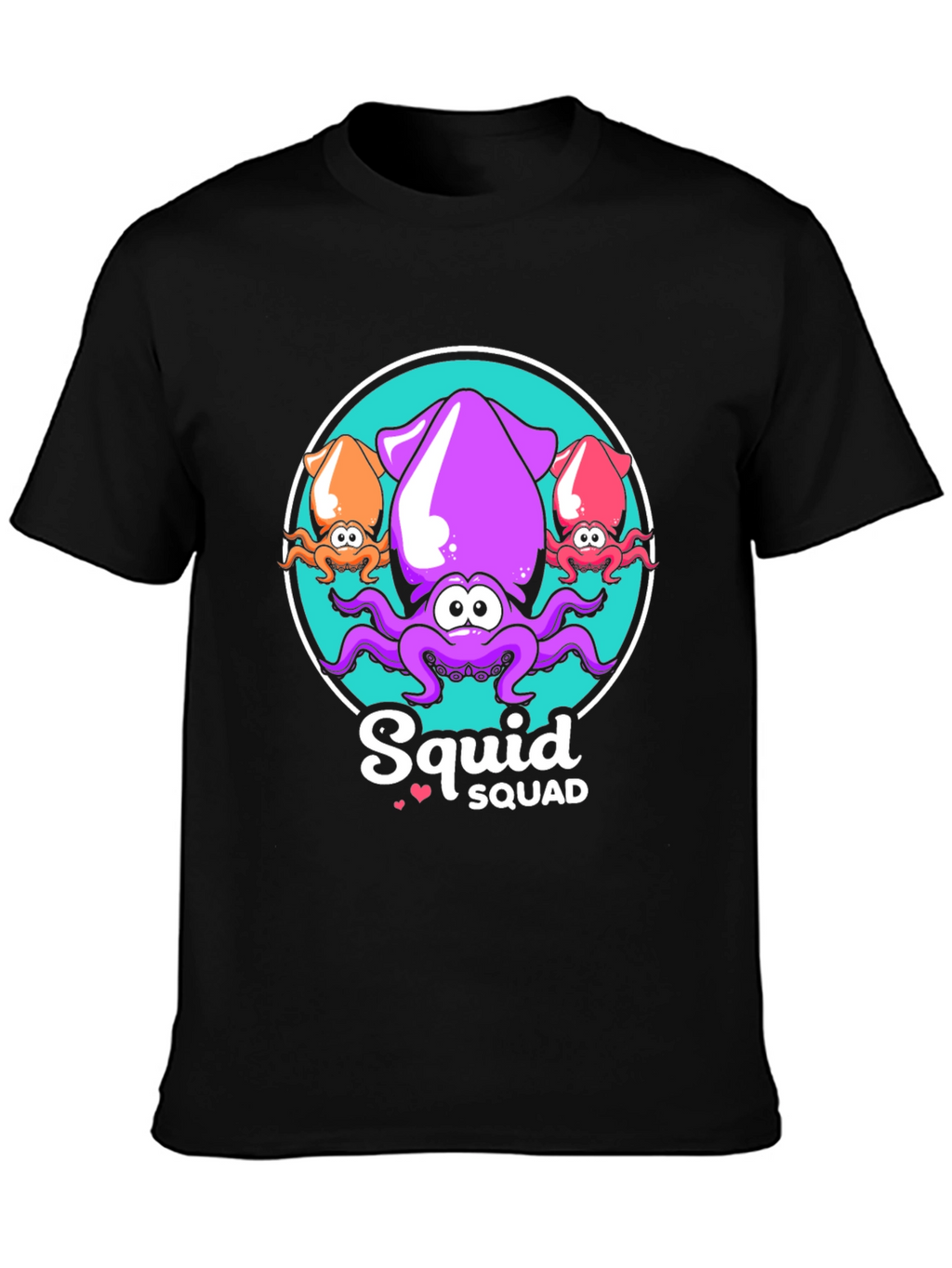Squid Squad Black T-Shirt - Fun Graphic Tee