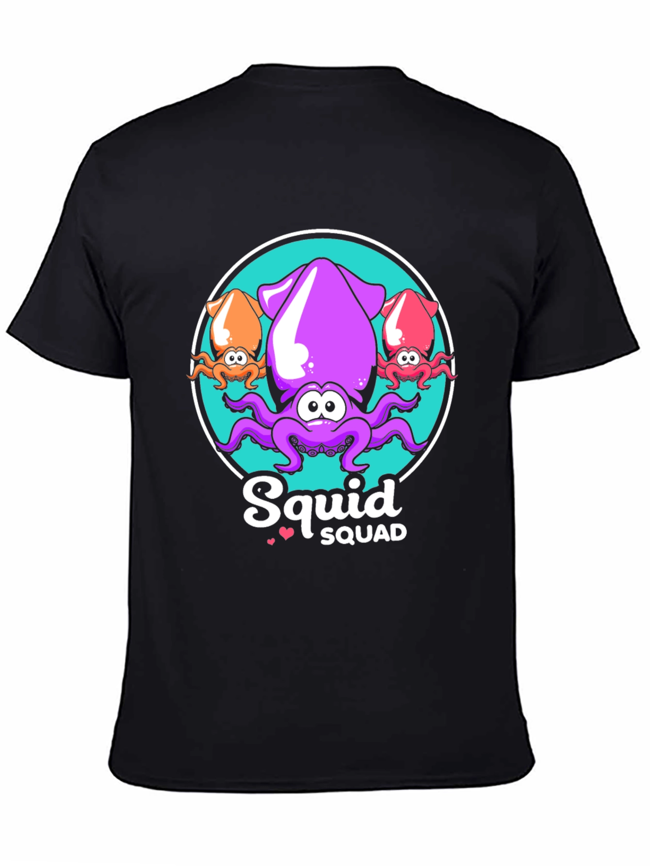 Squid Squad Black T-Shirt - Fun Graphic Tee
