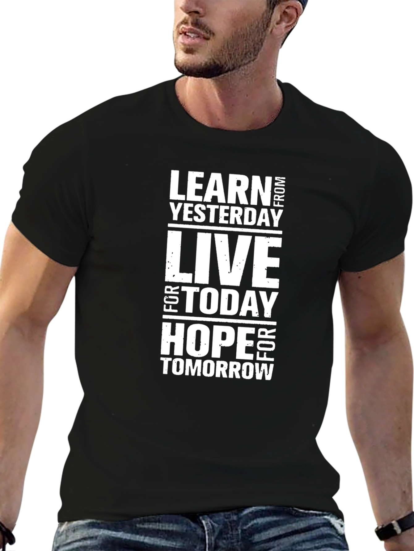 Inspirational Graphic Tee - Learn Live Hope