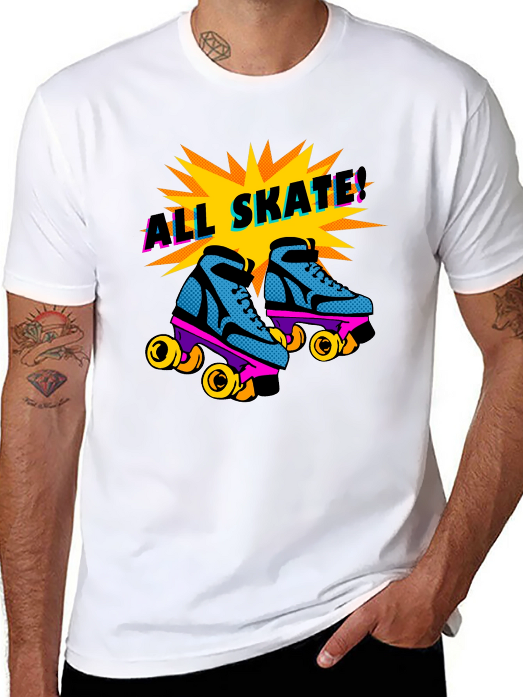 All Skate! Retro Roller Skate Graphic Tee
