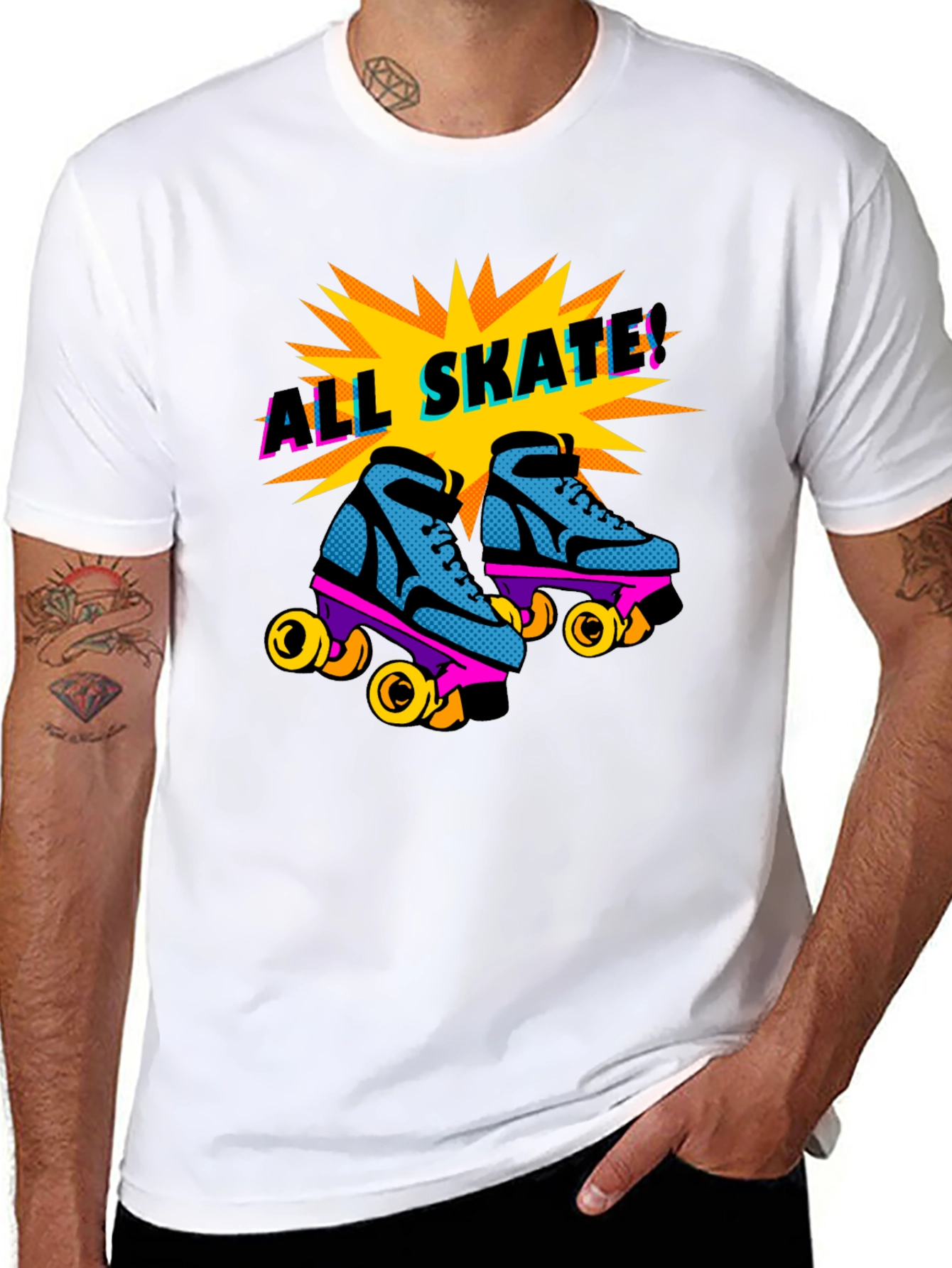 All Skate! Retro Roller Skate Graphic Tee