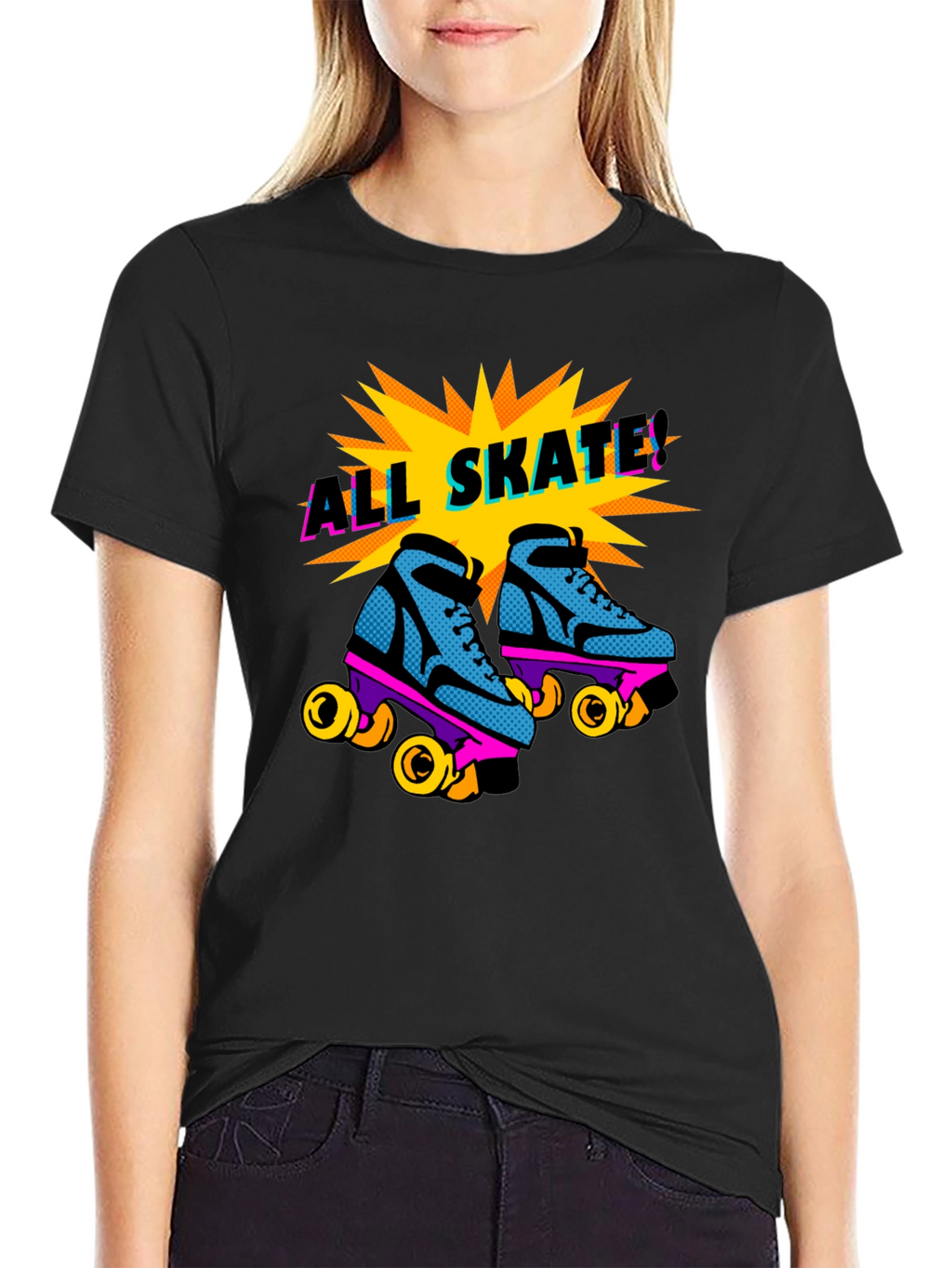 All Skate! Retro Roller Skate Graphic Tee