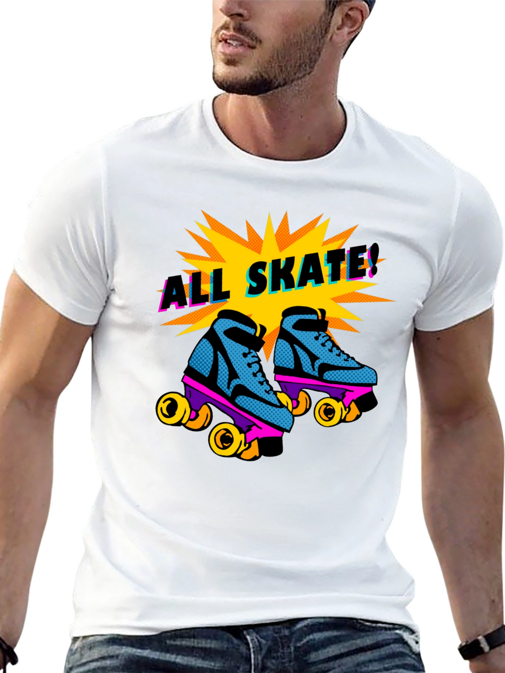 All Skate! Retro Roller Skate Graphic Tee