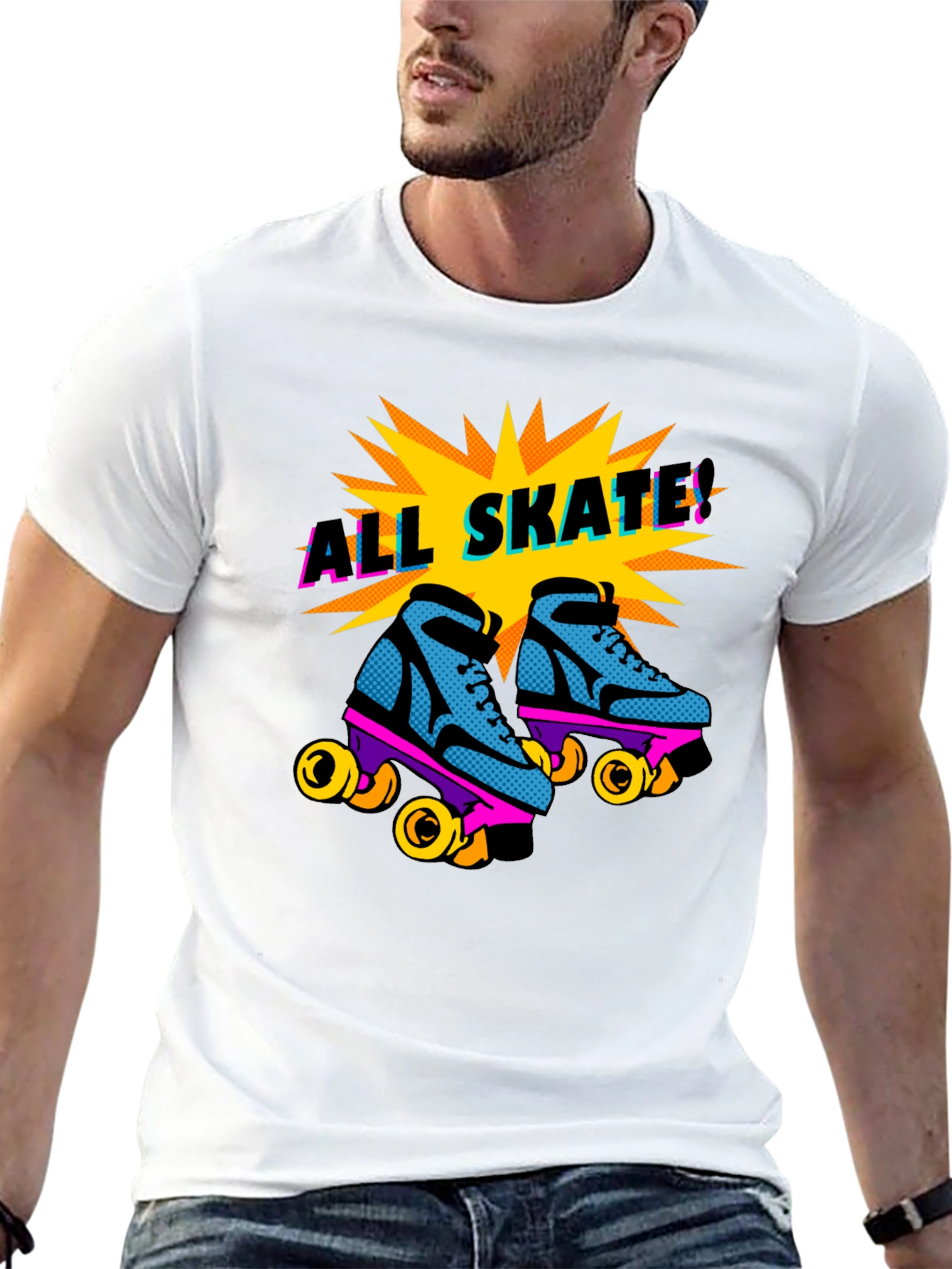 All Skate! Retro Roller Skate Graphic Tee