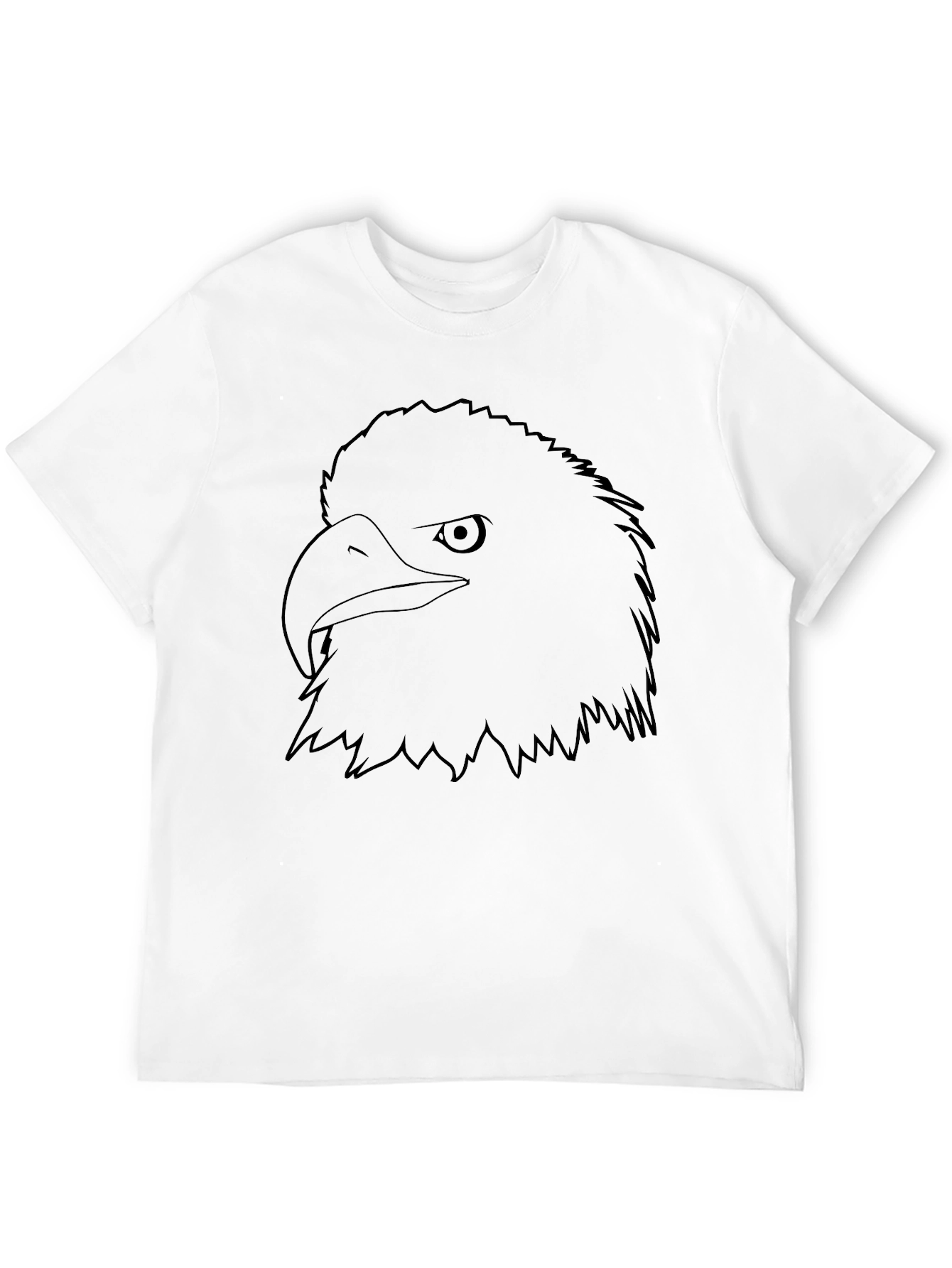 Bold Eagle Head Graphic Tee - Black