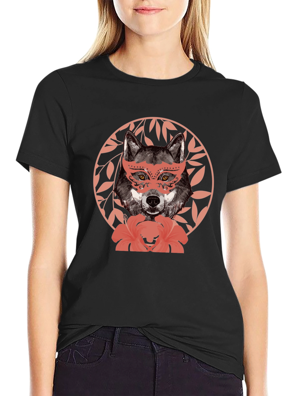 Wolf in Mask Graphic T-Shirt