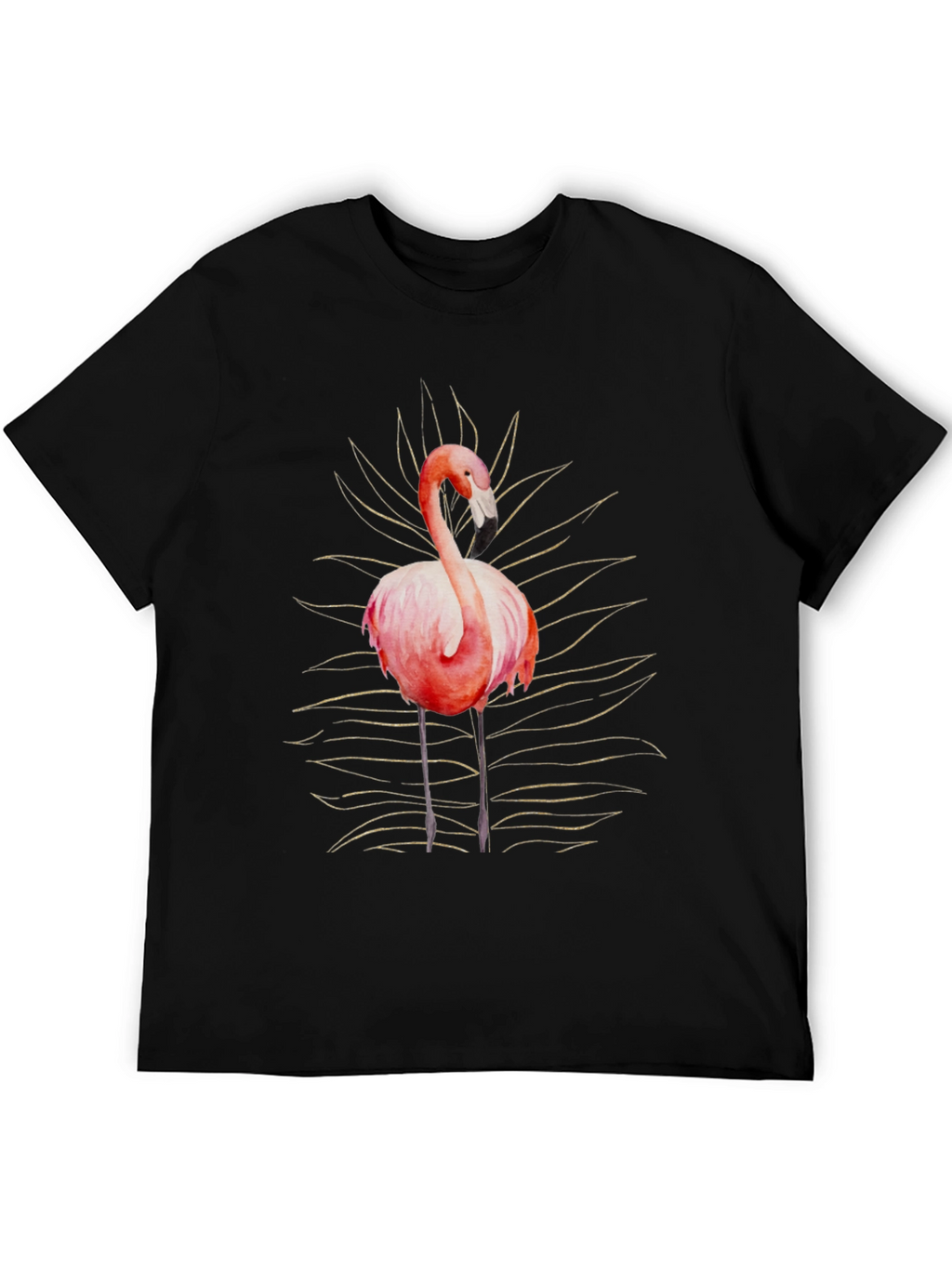 Flamingo Graphic Tee - Stylish Mens Black T-Shirt