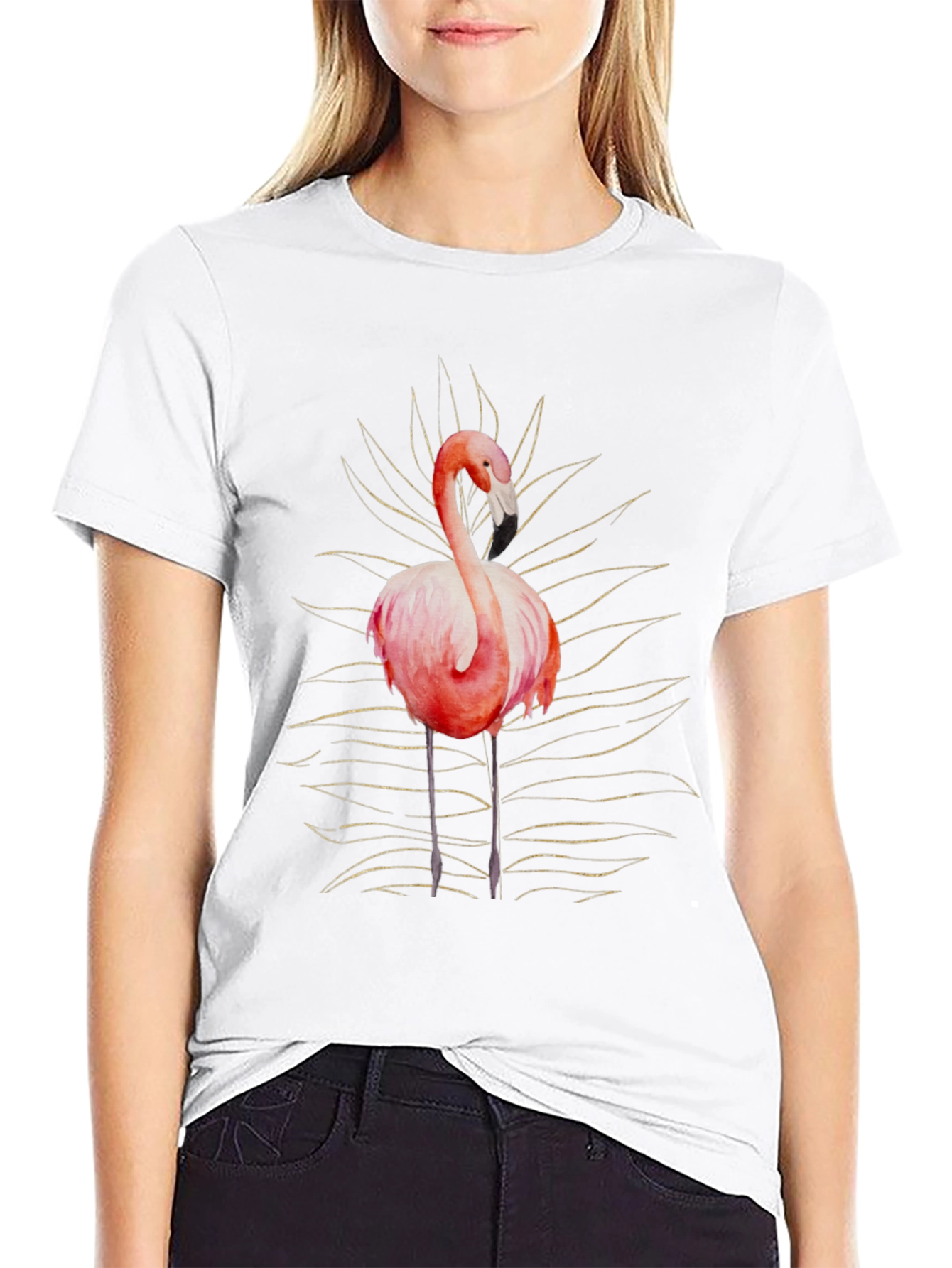 Flamingo Graphic Tee - Stylish Mens Black T-Shirt