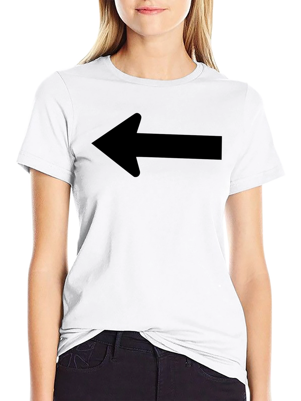 Left Arrow T-Shirt - Casual Cotton Tee