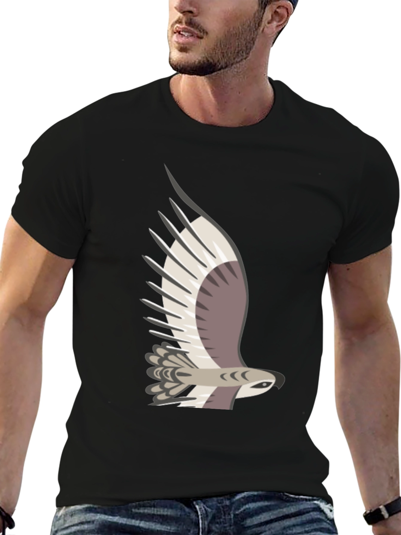 Cool Eagle Graphic Tee - Mens Black T-Shirt