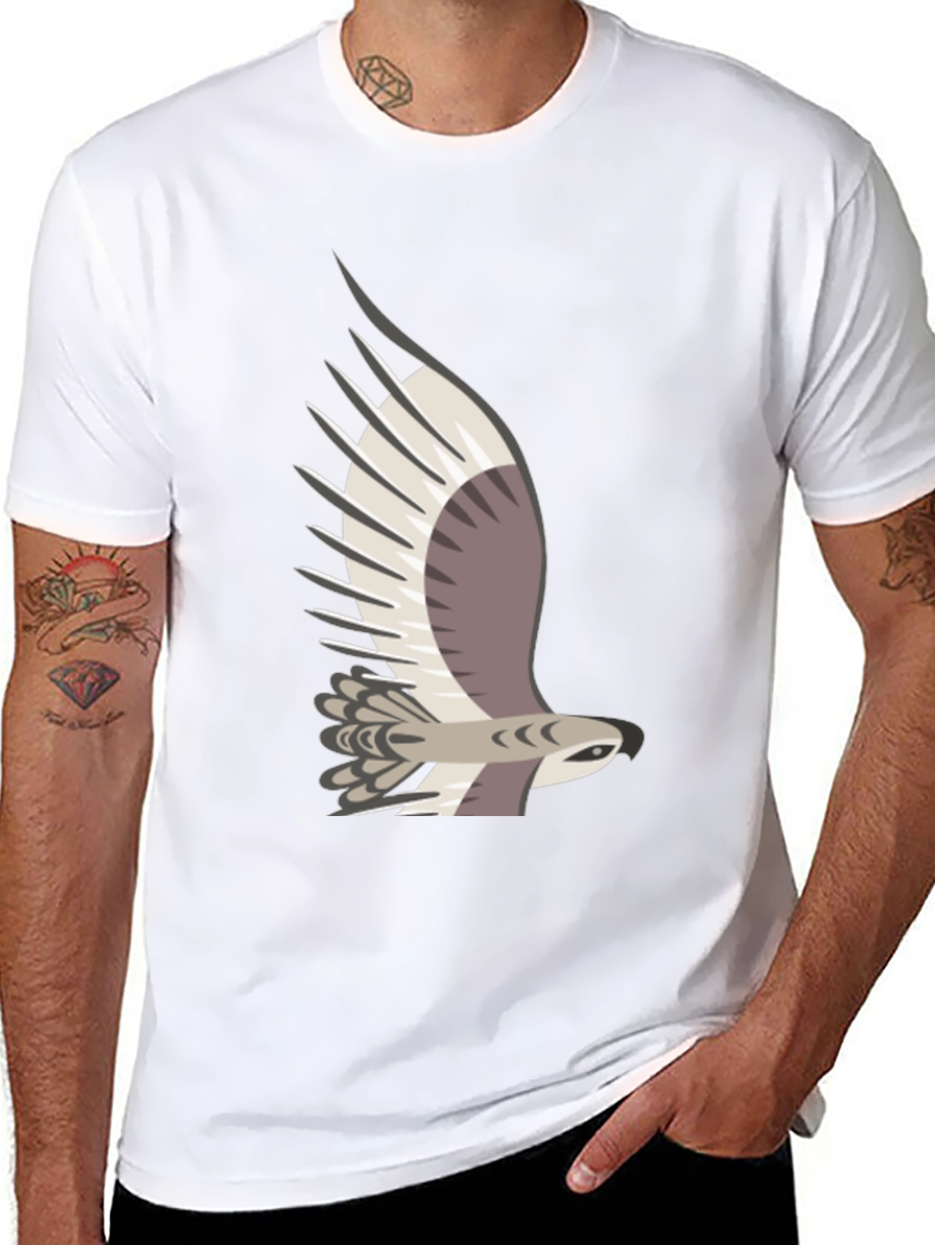 Cool Eagle Graphic Tee - Mens Black T-Shirt