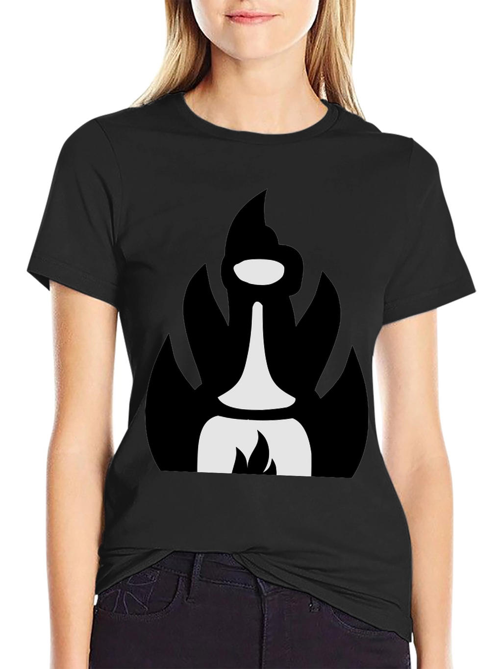 Abstract Black T-Shirt with Unique Graphic