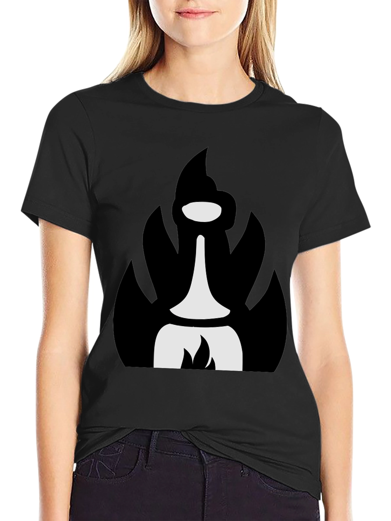 Abstract Black T-Shirt with Unique Graphic